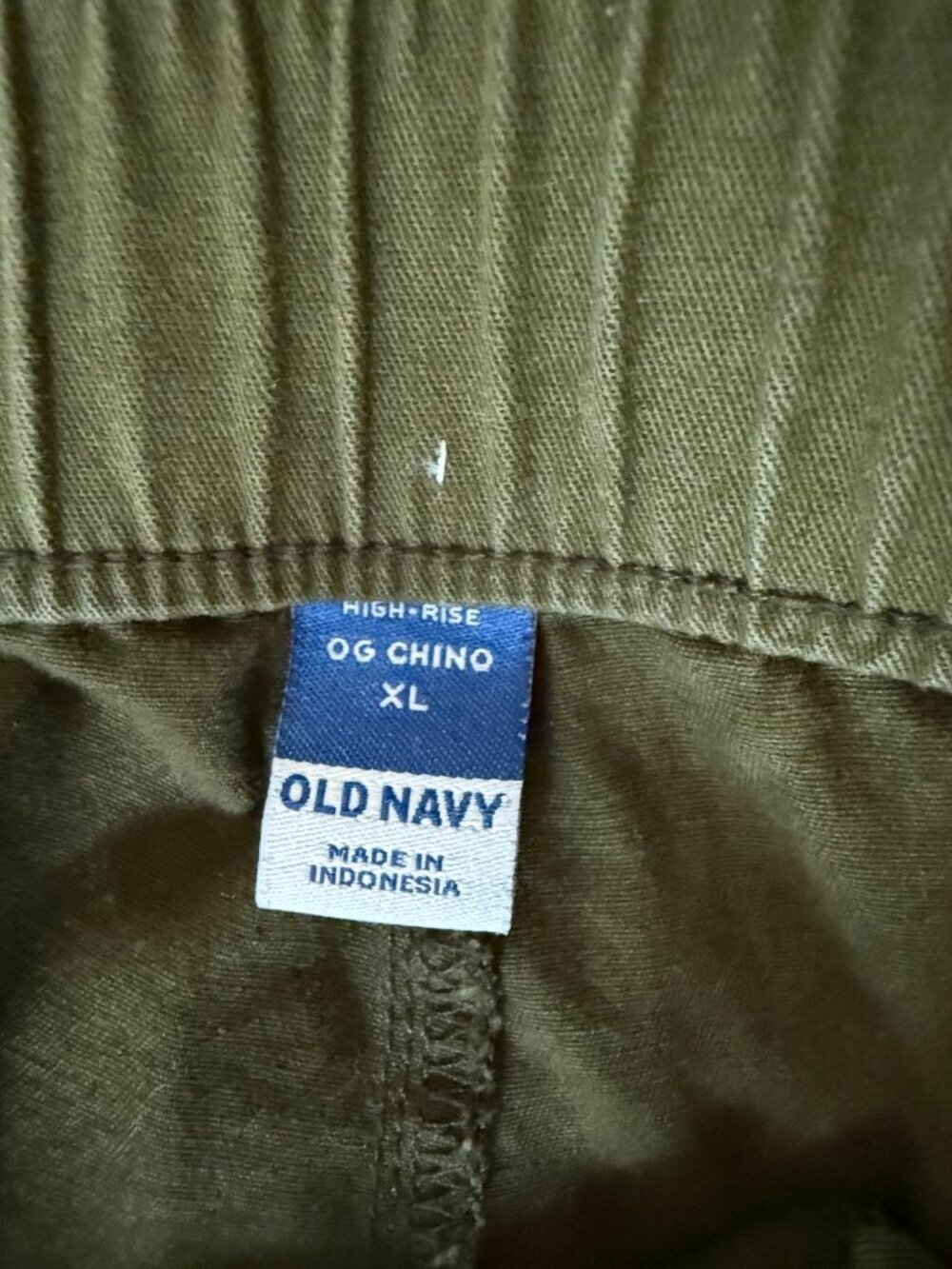 Old Navy Womens XL Green OG Chinos Baggy Pants High Rise Casual Trendy - Picture 6 of 9